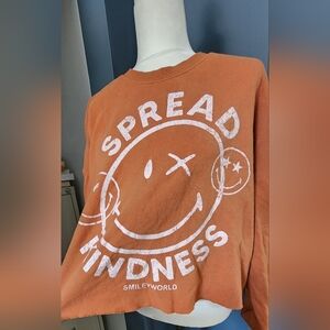 Smiley World pre-owned womens pullover orange size large